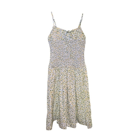 Free people lavender daze green and yellow combo dress Lemons NEW Large - Picture 6 of 9